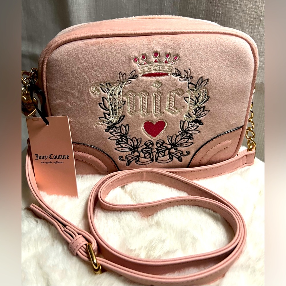 NEW Juicy Couture Pink Diamond Heritage Crossbody Bag